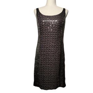 Ann Taylor - Black Sequined Shift Style Dress - Size 4